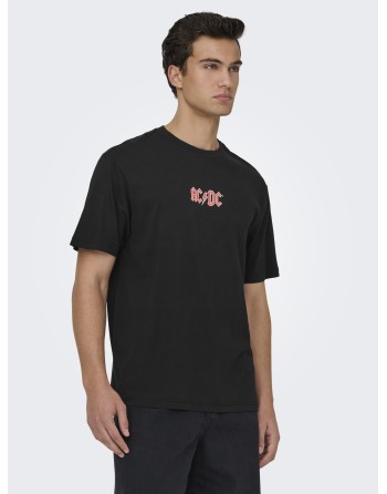 CAMISETA M/C ACDC 22035903 ONSACDC RLX SS LIC TEE