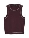 CHALECO TIPO JERSEY CUELLO REDONDO RIBETE BRILLOS 10336312 VMHAPPYGLITTER CONTRAST SL O-NK TOP BOO