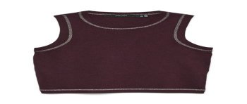 CHALECO TIPO JERSEY CUELLO REDONDO RIBETE BRILLOS 10336312 VMHAPPYGLITTER CONTRAST SL O-NK TOP BOO