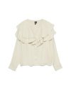 CAMISA M/L CUELLO V DETALLE VOLANTES 10335464 VMLIZZI LS FLOUNCE TOP WVN GA