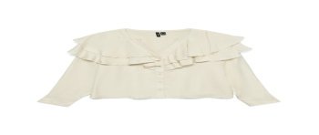 CAMISA M/L CUELLO V DETALLE VOLANTES 10335464 VMLIZZI LS FLOUNCE TOP WVN GA