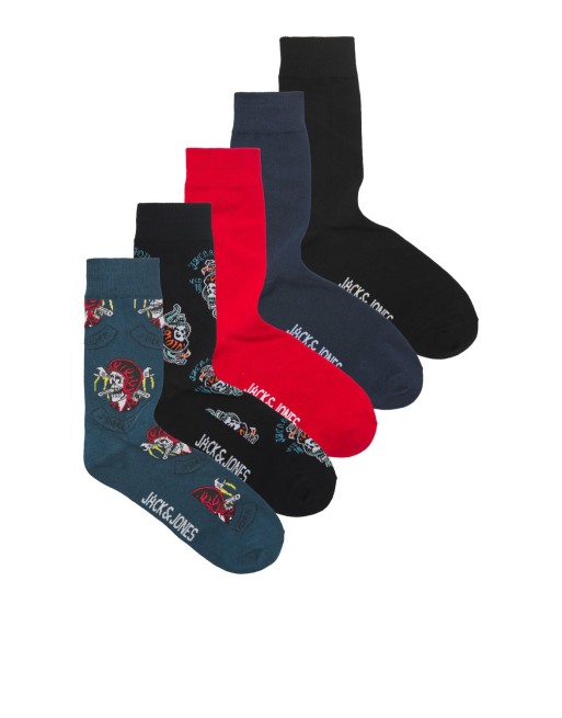 PACK 5 CALCETINES CALAVERAS 12237456 JACSUBOO SKULL SOCKS 5 PACK