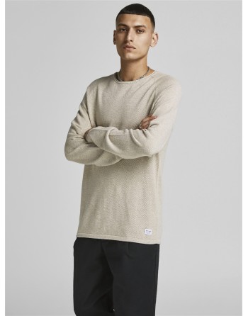 JERSEY PUNTO FINO BASICO 12157321 JJEHILL KNIT CREW NECK NOOS