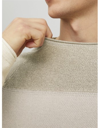 JERSEY PUNTO FINO BASICO 12157321 JJEHILL KNIT CREW NECK NOOS